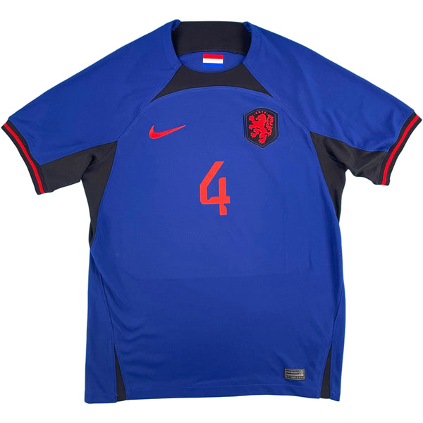 2022 Nederland WK Uit Shirt Virgil van Dijk #4 - 10/10 - (M) - Oldschool Voetbalshirts