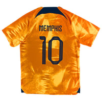 WK 2022 Nederland Thuis Shirt Memphis #10 - 10/10 - (S) - Oldschool Voetbalshirts