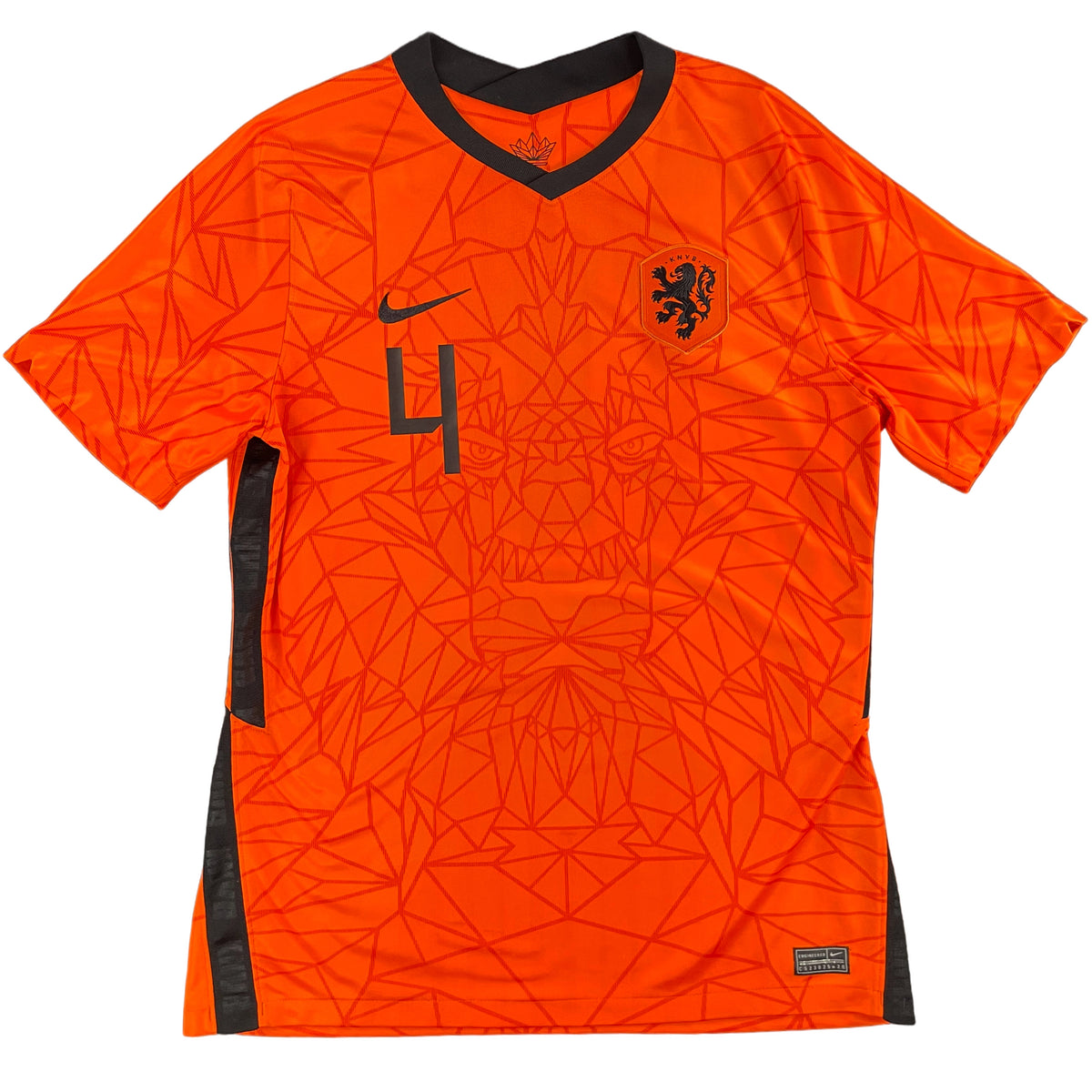 2020 Nederland EK Thuis Shirt Virgil van Dijk #4 - 9/10 - (L) - Oldschool Voetbalshirts