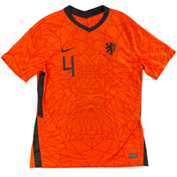 2020 Nederland EK Thuis Shirt Virgil van Dijk #4 - 9/10 - (L) - Oldschool Voetbalshirts