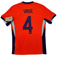 2024 Netherlands European Championship Home Shirt Virgil van Dijk #4 - 10/10 - (S)