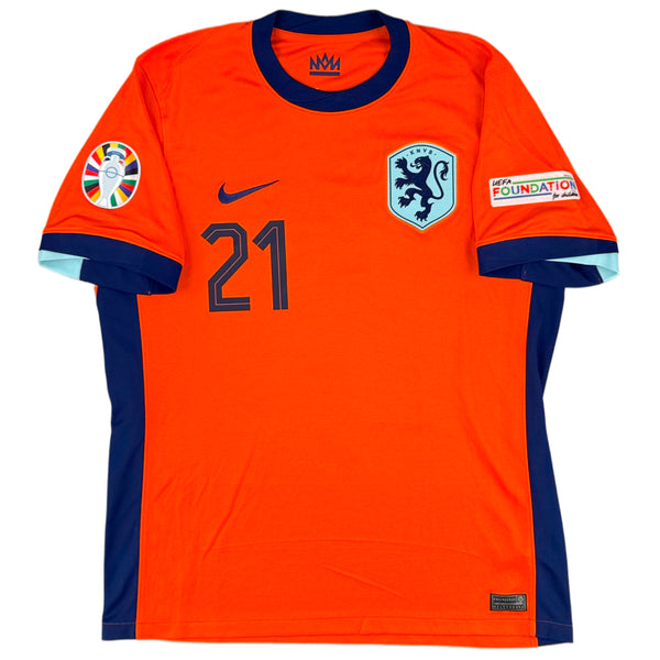 2024 Netherlands Euro Home Shirt F. de Jong