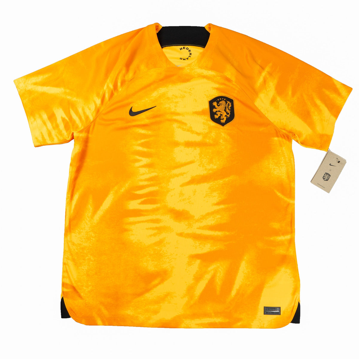 Oranje Nederlands elftal thuis voetbalshirt uit seizoen 2022 - 2023 voorkant