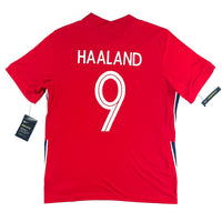 2020-21 Noorwegen Thuis Shirt Haaland #9 - 10/10 - (L) - Oldschool Voetbalshirts