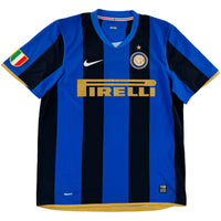 2008-09 Inter Milan Thuis Shirt Adriano - Oldschool Voetbalshirts
