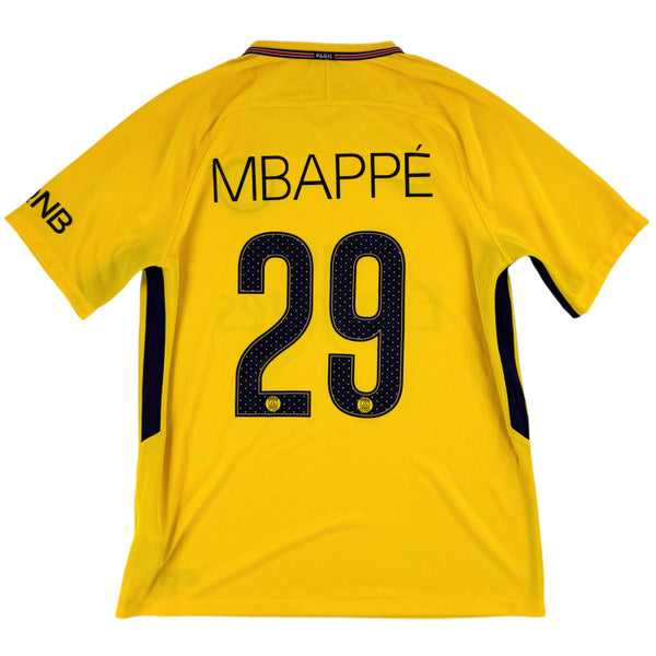 2017-18 PSG Uit Shirt Mbappé #29 - 10/10 - (L) - Oldschool Voetbalshirts