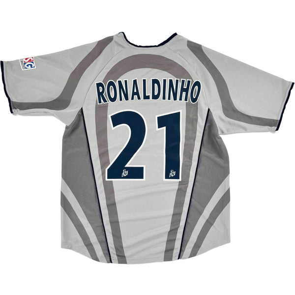 2001-02 PSG Uit Shirt Ronaldinho - 9/10 - (M) - Oldschool Voetbalshirts