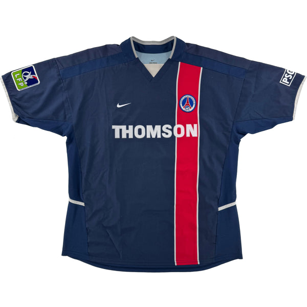 2002-03 PSG Thuis Shirt Ronaldinho #10 - 9/10 - (XL) - Oldschool Voetbalshirts