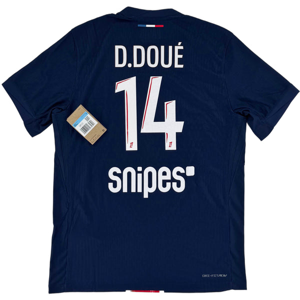 2024-25 PSG Authentic Thuis Shirt Doué #14 - Nieuw - (M) - Oldschool Voetbalshirts