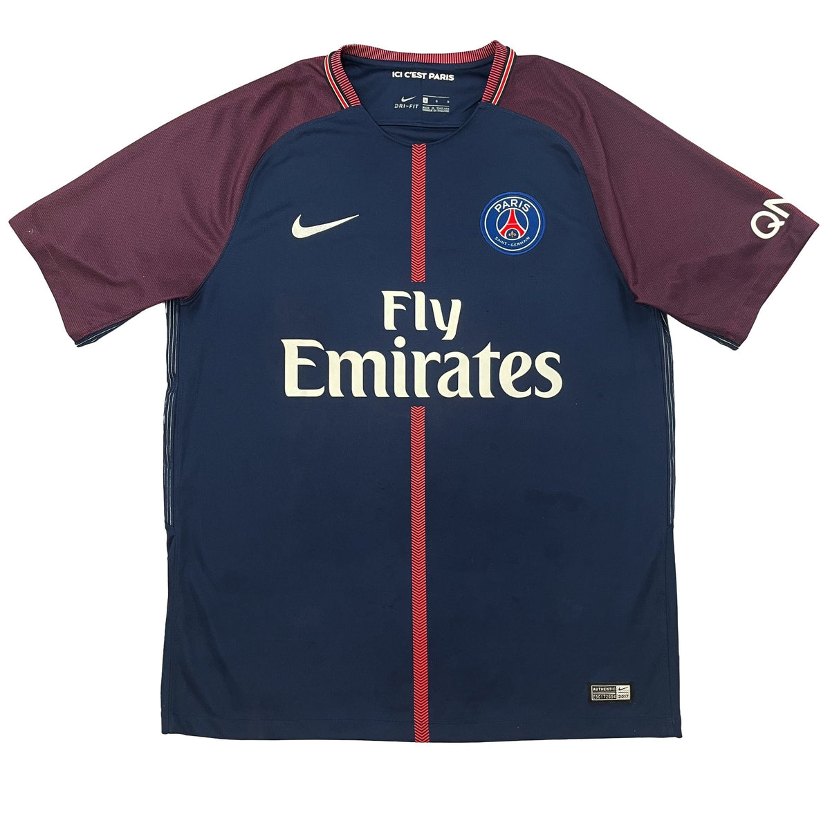PSG - Home Shirt - NEYMAR #10 - 2017/18 - Size L - 8/10