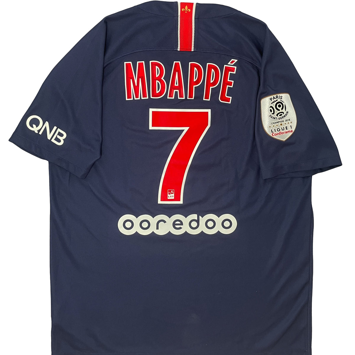 2018-19 PSG Thuis Shirt Mbappé #7 - 8/10 - (L) - Oldschool Voetbalshirts