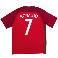 2016 Portugal EK Thuis Shirt Ronaldo - 10/10 - (S & L) - Oldschool Voetbalshirts