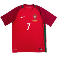 2016 Portugal EK Thuis Shirt Ronaldo - 10/10 - (S & L) - Oldschool Voetbalshirts