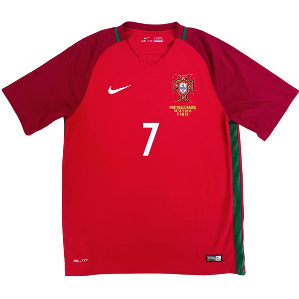 2016 Portugal EK Thuis Shirt Ronaldo - 10/10 - (S & L) - Oldschool Voetbalshirts