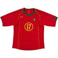 2004 Portugal EK Thuis Shirt Ronaldo - 9/10 - (L) - Oldschool Voetbalshirts