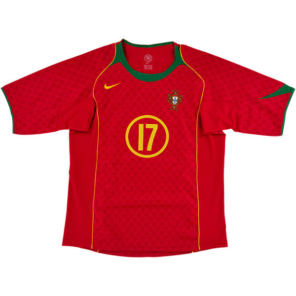 2004 Portugal EK Thuis Shirt Ronaldo - 9/10 - (L) - Oldschool Voetbalshirts