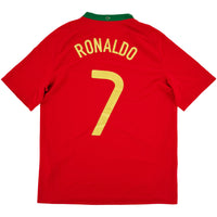 2008 Portugal EK Thuis Shirt Ronaldo - 9/10 - (M) - Oldschool Voetbalshirts