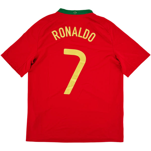 2008 Portugal EK Thuis Shirt Ronaldo - 9/10 - (M) - Oldschool Voetbalshirts