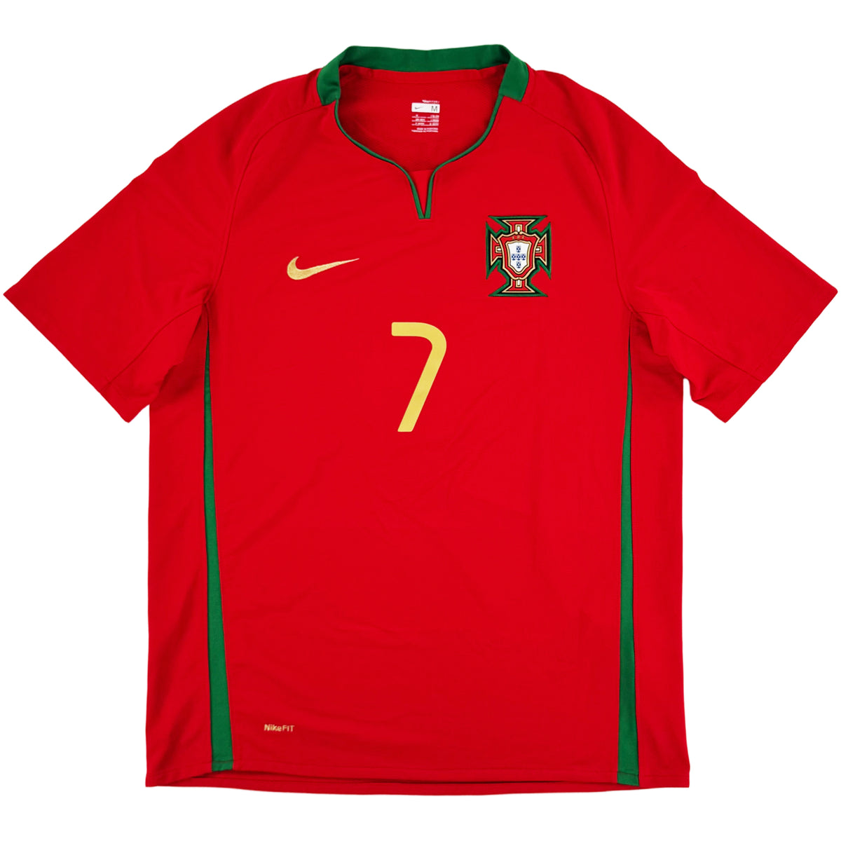 2008 Portugal EK Thuis Shirt Ronaldo - 9/10 - (M) - Oldschool Voetbalshirts