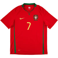 2008 Portugal EK Thuis Shirt Ronaldo - 9/10 - (M) - Oldschool Voetbalshirts