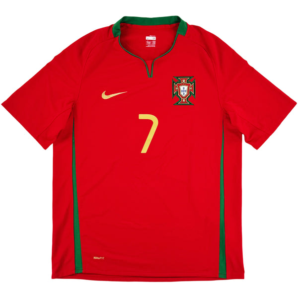 2008 Portugal EK Thuis Shirt Ronaldo - 9/10 - (M) - Oldschool Voetbalshirts