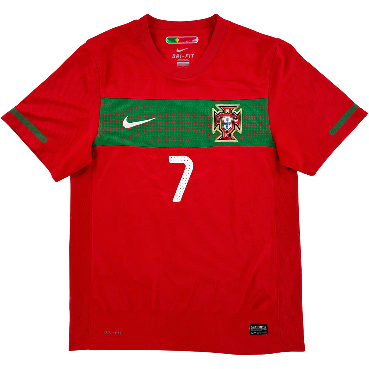 2010 Portugal WK Thuis Shirt Ronaldo #7 - 10/10 - (S) - Oldschool Voetbalshirts