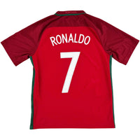 2016 Portugal EK Thuis Shirt Ronaldo - 8/10 - (M) - Oldschool Voetbalshirts