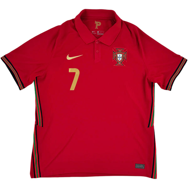 2020 Portugal EK Thuis Shirt Ronaldo - 9/10 - (L) - Oldschool Voetbalshirts