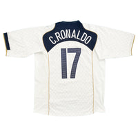 EK 2004 Portugal Uit Shirt Ronaldo #17 - 10/10 - (XL) - Oldschool Voetbalshirts