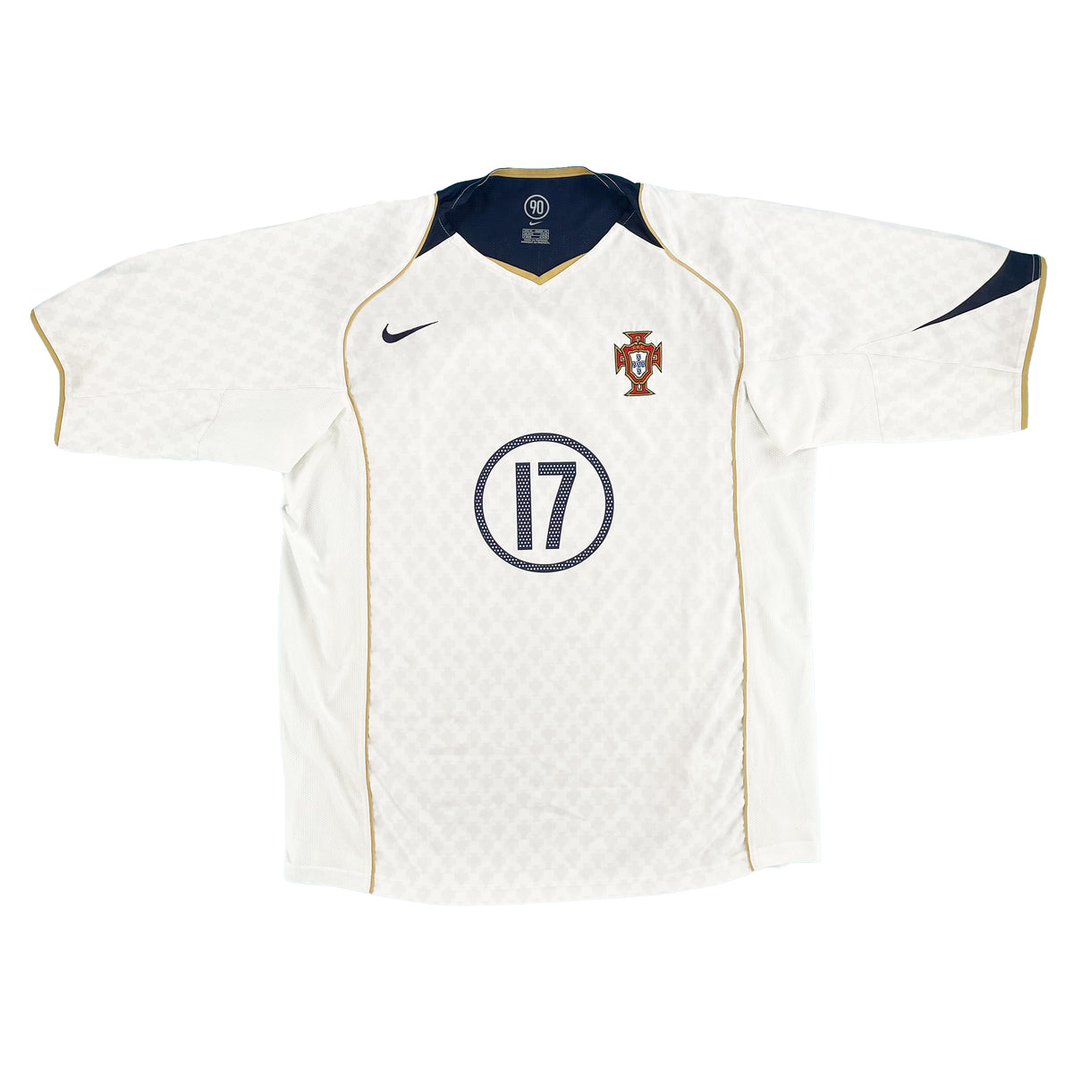EK 2004 Portugal Uit Shirt Ronaldo #17 - 10/10 - (XL) - Oldschool Voetbalshirts
