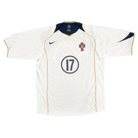 EK 2004 Portugal Uit Shirt Ronaldo #17 - 10/10 - (XL) - Oldschool Voetbalshirts