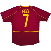 2002 Portugal WK Thuis Shirt Figo #7 - 8/10 - (L)