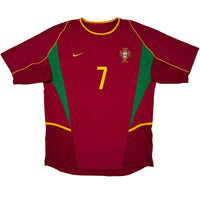 2002 Portugal WK Thuis Shirt Figo #7 - 8/10 - (L)