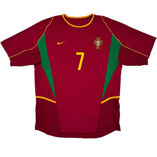 2002 Portugal WK Thuis Shirt Figo #7 - 8/10 - (L)