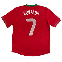 EK 2012 Portugal Thuis Shirt Ronaldo  #7 - 8/10 - (L) - Oldschool Voetbalshirts
