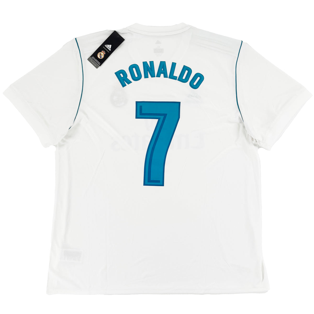 2017-18 Real Madrid Thuis Shirt Ronaldo #7 - Nieuw - (XL) - Oldschool Voetbalshirts