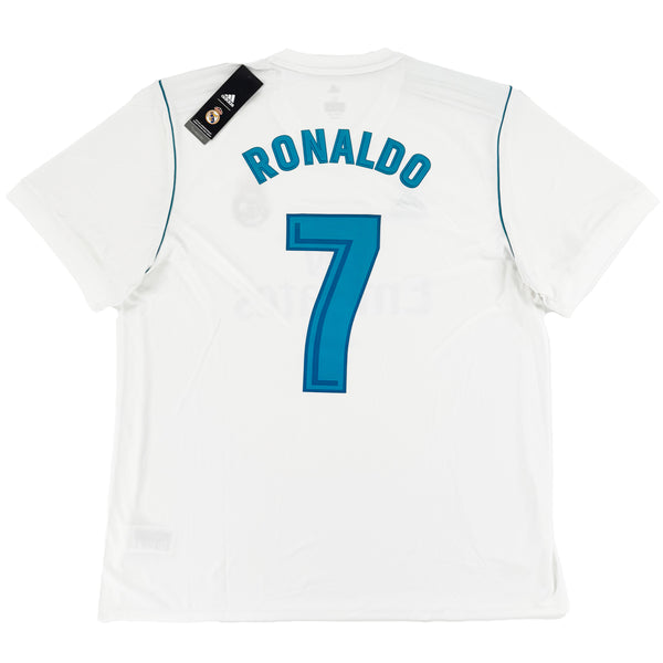 2017-18 Real Madrid Thuis Shirt Ronaldo #7 - Nieuw - (XL) - Oldschool Voetbalshirts