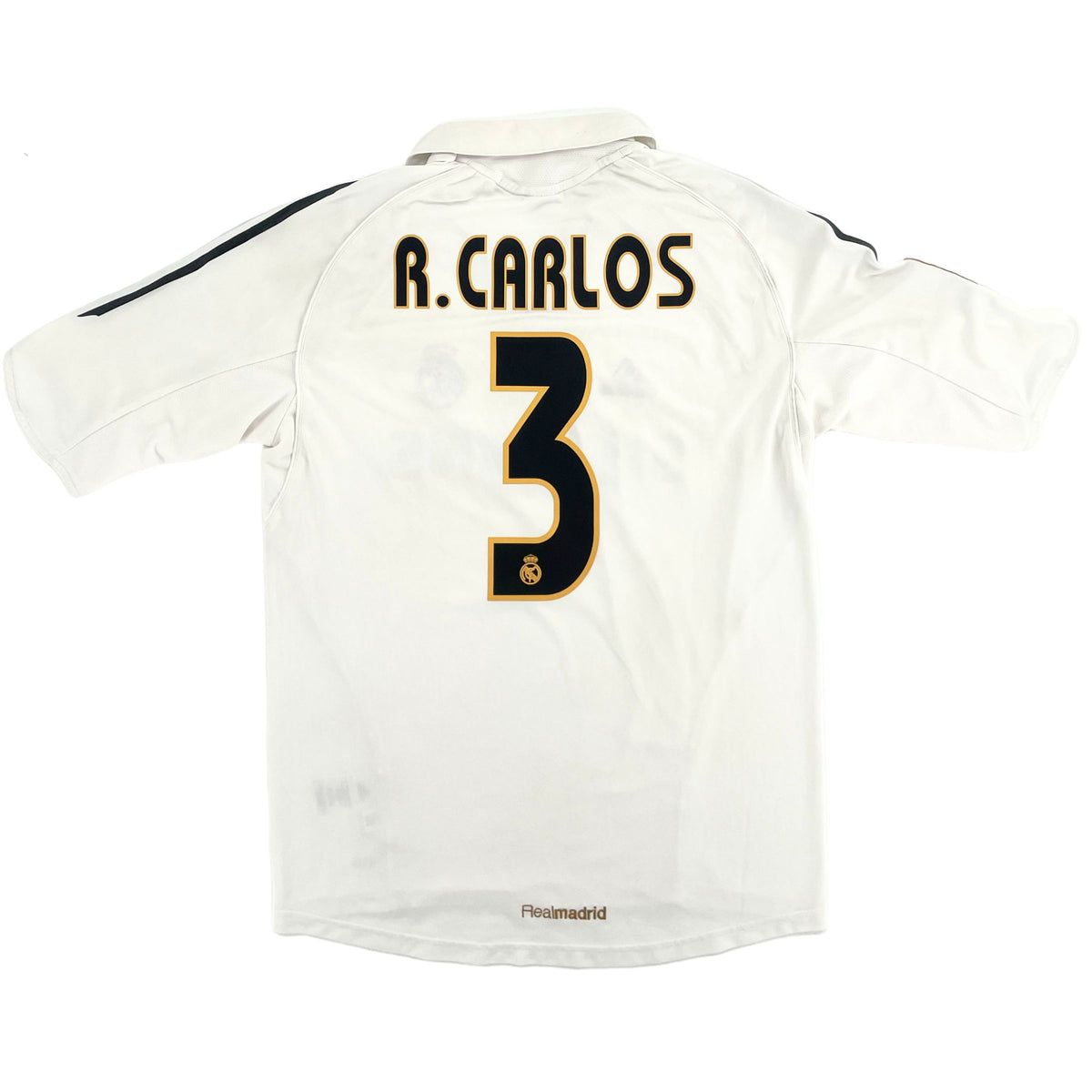 2005-06 Real Madrid Thuis Shirt Roberto Carlos - 9/10 - (M) - Oldschool Voetbalshirts