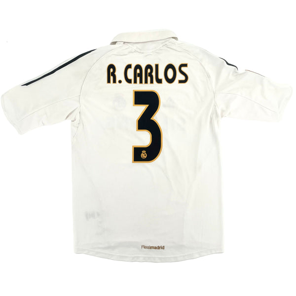 2005-06 Real Madrid Thuis Shirt Roberto Carlos - 9/10 - (M) - Oldschool Voetbalshirts