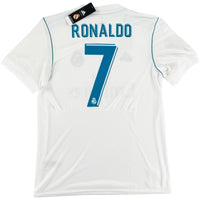 2017-18 Real Madrid Thuis Shirt Ronaldo #7 - Nieuw - (M) - Oldschool Voetbalshirts