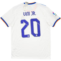 2021-22 Real Madrid Thuis Shirt Vinicius Jr - Oldschool Voetbalshirts