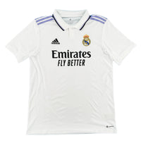 Wit Real Madrid Thuis voetbalshirt uit seizoen 2022 - 2023 voorkant