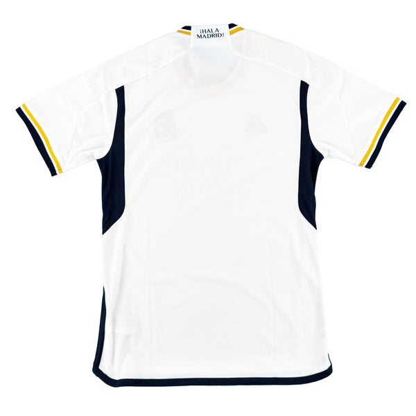 Wit Real Madrid thuis voetbalshirt uit seizoen 2023 - 2024 achterkant
