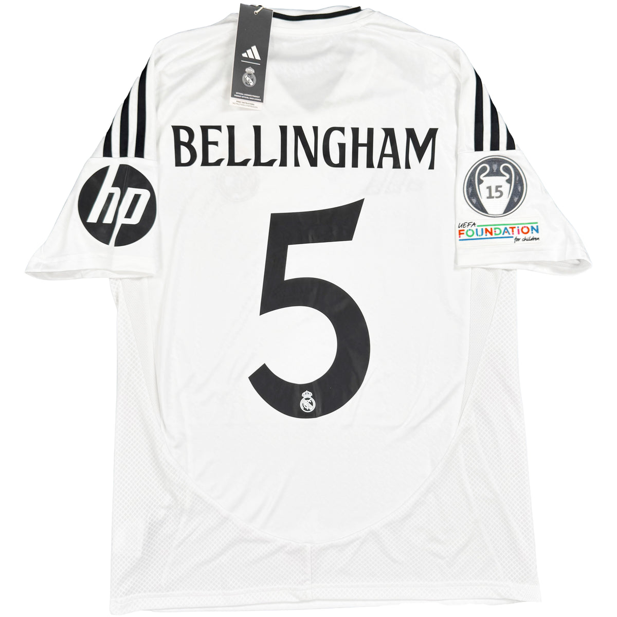 2024-25 Real Madrid Thuis Shirt Bellingham #5 - Nieuw - (M)