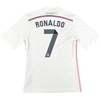 2014-15 Real Madrid Thuis Shirt Ronaldo #7 - 7/10 - (M) - Oldschool Voetbalshirts