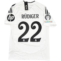 2024-25 Real Madrid Thuis Shirt Rüdiger #22 - Nieuw - (M)