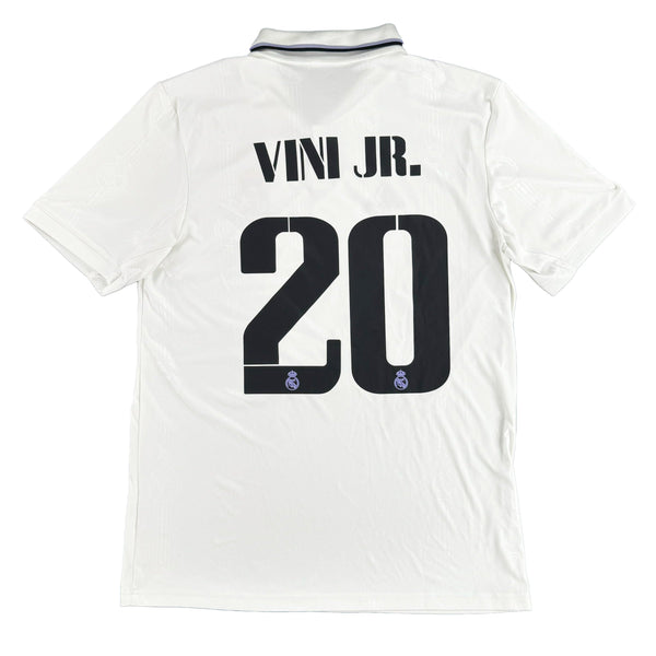 2022-23 Real Madrid Thuis Shirt Vini Jr. #20 - 8/10 - (L) - Oldschool Voetbalshirts