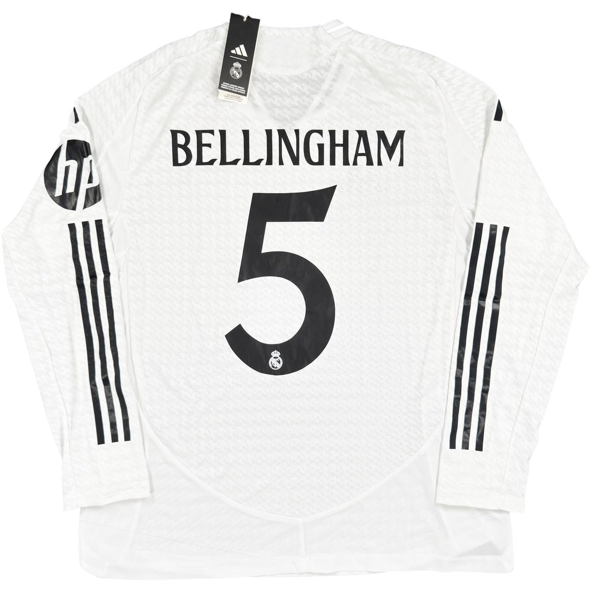 2024-25 Real Madrid Authentic Thuis Shirt Bellingham #5 - Nieuw - (XL)