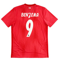 2018-19 Real Madrid Derde Shirt Benzema #9 - 9/10 - (M) - Oldschool Voetbalshirts
