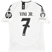 2024-25 Real Madrid Thuis Shirt Vinicius Jr #7 - Nieuw - (M)